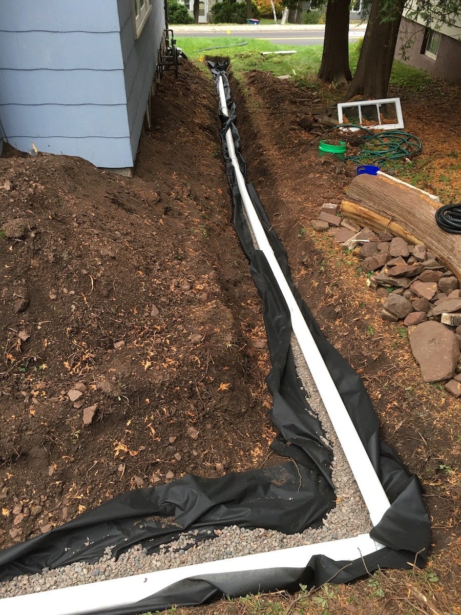 French Drains construction work