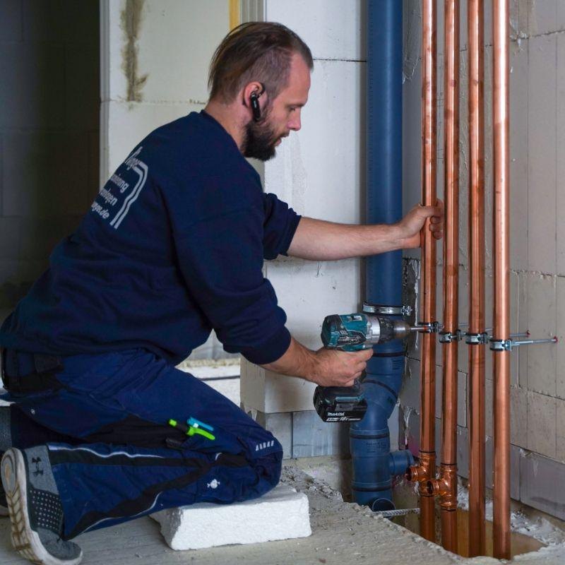 Plumbing construction work
